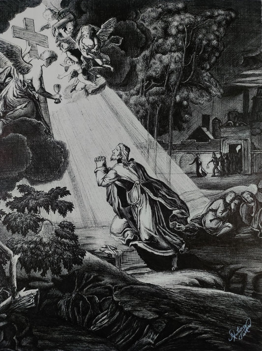 Agony In the Garden - Original Ball pen