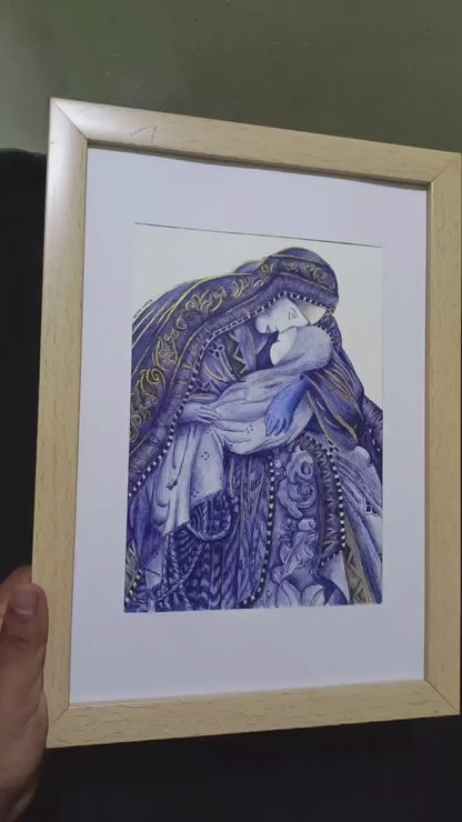 Heaven in Her Arms - Original Ball pen